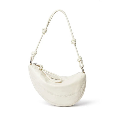 Fashionable Genuine Leather Saddle Bag, Top-grain Cowhide Dumpling Bag, High-end and Versatile Single-shoulder Crossbody Bag