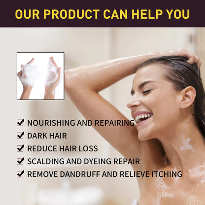 100ML Magic Natural Herbal Hair Dye Shampoo 3 in 1 Hair Color Shampoo for Gary Hair Dark Brown Black Women & Men Grey Coverage