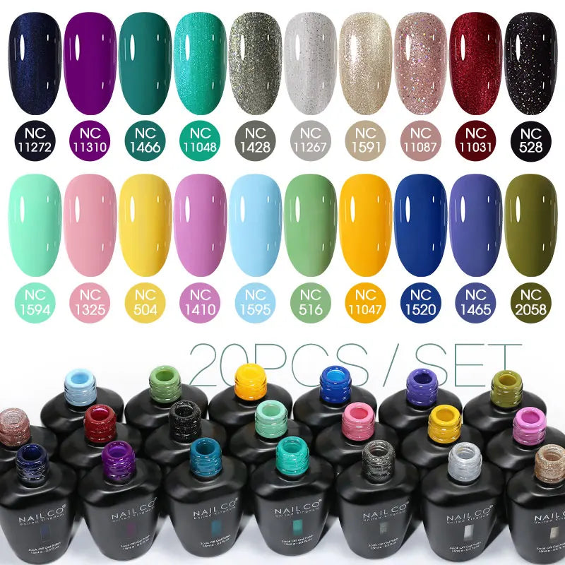 NAILCO 15ml 10/20/30pcs Nail Gel Polish 333 Colors Blue UV&LED Gel Varnish Nude Red Soak Off Semi Permanent UV Nail Gel Varnish
