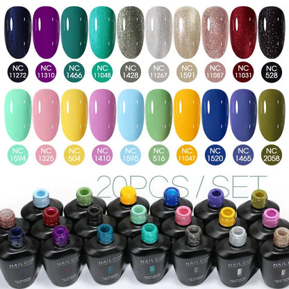 NAILCO 15ml 10/20/30pcs Nail Gel Polish 333 Colors Blue UV&LED Gel Varnish Nude Red Soak Off Semi Permanent UV Nail Gel Varnish