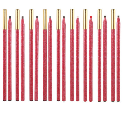 Long Lasting Waterproof  Eyebrow Pencils Peel Off  Red Lip Pencil Set For Microblading Permanent Makeup Pen Eye Liner Gel Pen