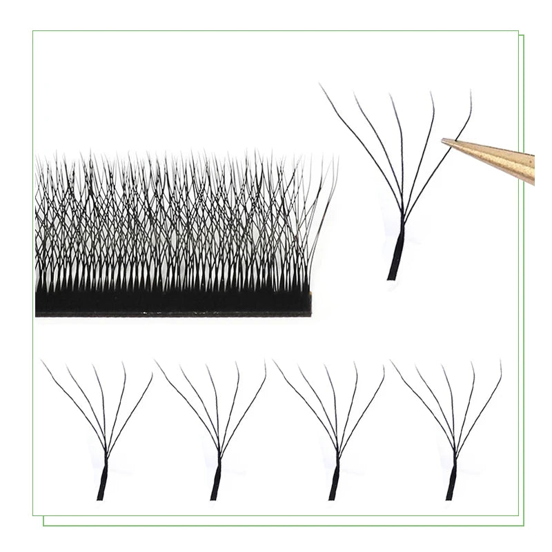 MARIA 5D W Lashes Easy Fan Eyelash Extensions Wholesales Y Premade Volume 12 Rows W Style Natural Soft Private Logo