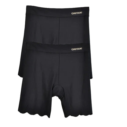 2pcs Seamless Safety Shorts Womens Ice Silk Summer Anti Rub Underwear Boxers Under Skirt Panty Big Size Short Leggings 40-100kg