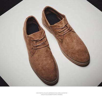 Men's Matte Leather Black/brown Casual Business Office Oxfords Formal Suede Leather Shoes for Men New Arrivals Male Derby Style