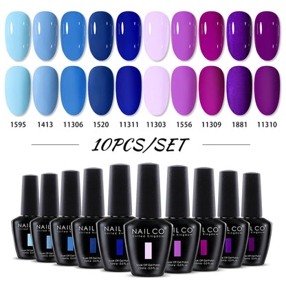 NAILCO 15ml 10/20/30pcs Nail Gel Polish 333 Colors Blue UV&LED Gel Varnish Nude Red Soak Off Semi Permanent UV Nail Gel Varnish