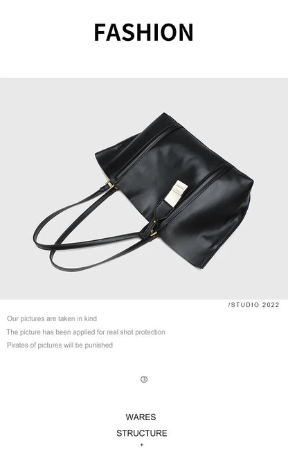 Large Capacity Tote Bag Luxury Designer Women Shoulder Bag Pu Leather Bucket Bags For Women Handbags And Purses New 2026 Shopper