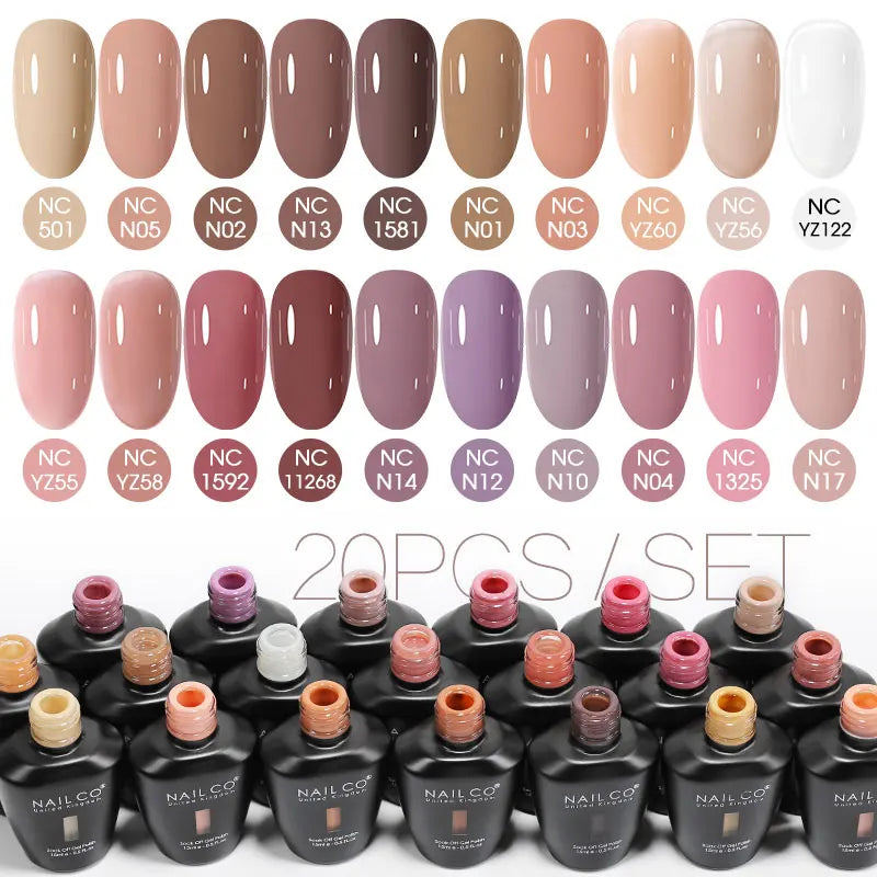 NAILCO 15ml 10/20/30pcs Nail Gel Polish 333 Colors Blue UV&LED Gel Varnish Nude Red Soak Off Semi Permanent UV Nail Gel Varnish