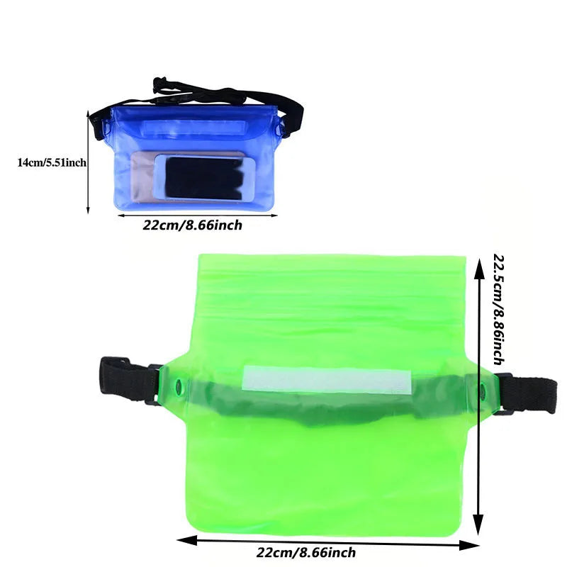 Waterproof Mobilephone Bag Tpu Drift Diving Shoulder Waist Bag Belt Bag for Beach Swimming Iphone Bag for Samsung Redmi Cover