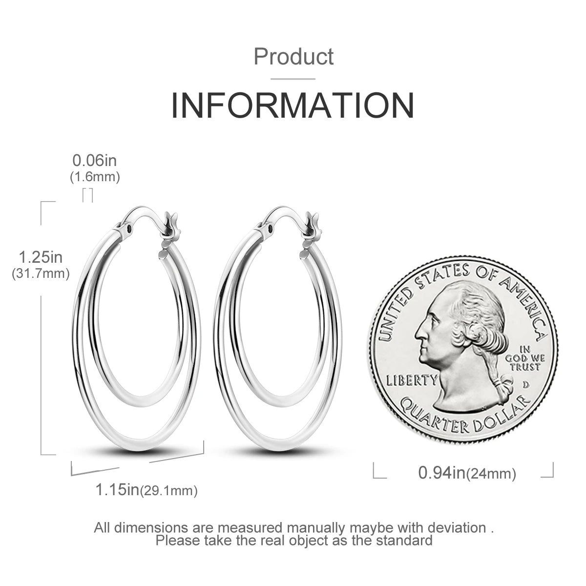 925 Sterling Silver Exquisite Multi-layer Ear Ring Jewelry Versatile Hoop Earrings For Women Jewelry Fine Birthday Party Gift