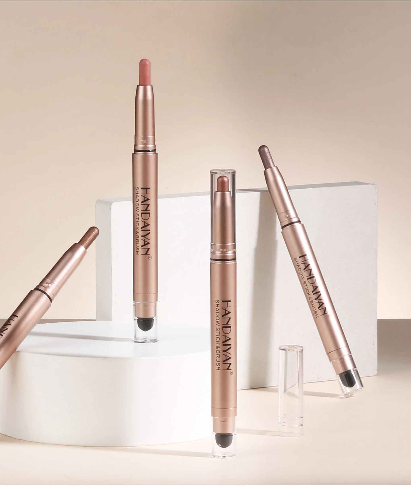 12 Colors Long Lasting Eye Shadow Pencil Set Silky Smooth Glitter Shimmer Matte Waterproof Highlighter Makeup Stick