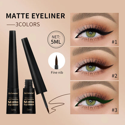 Matte Liquid Eyeliner Matte Eyeliner Waterproof and Sweat-Proof Non-Smudge Liquid Eyeliner Smooth Liquid Eyeliner