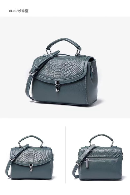 Women's Mini Bag Genuine Leather Lady Handbag Female Crocodile Pattern Crossbody Shoulder Bag Fashion Trend Small Flap Messenger
