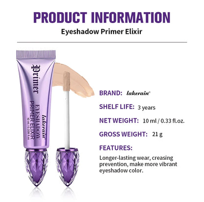 Waterproof Eyeshadow Primer Potion Nude Eyelid Base Primer for Smooth Eye Makeup Waterproof & Long-Lasting Translucent