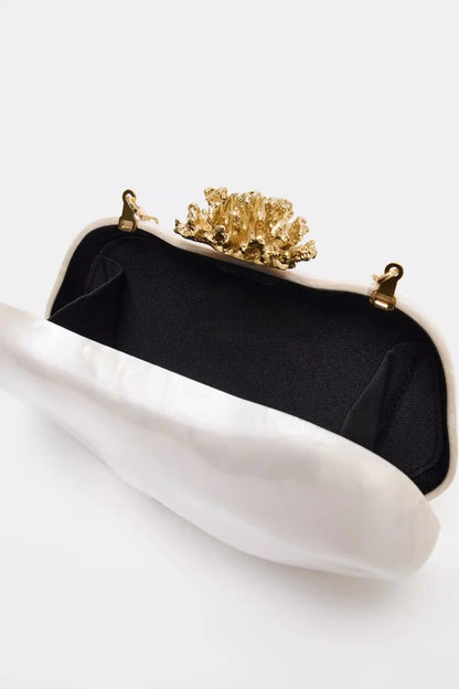 Shell party Clutch Bag women wedding evening party cute ivory pearl color Acrylic purse handbag spring summer new 2026