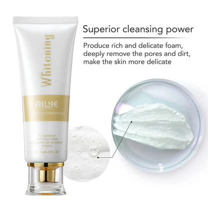 AILKE Whitening Anti-Aging Face Wash, Reduce Wrinkles, Pimples, Oily Skin, Deeply Cleanses & Removes Impurities Facial Cleanser
