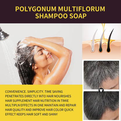 100ML Magic Natural Herbal Hair Dye Shampoo 3 in 1 Hair Color Shampoo for Gary Hair Dark Brown Black Women & Men Grey Coverage