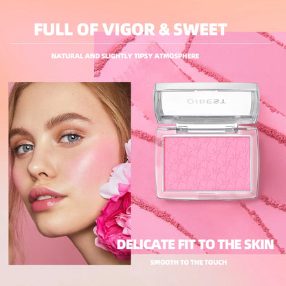 Embossed Powder Blush Peach Pink Coral Tint Makeup 3D Relief Blush Palette Brown Cheek Contour Rouge Cosmetics Face Brightens