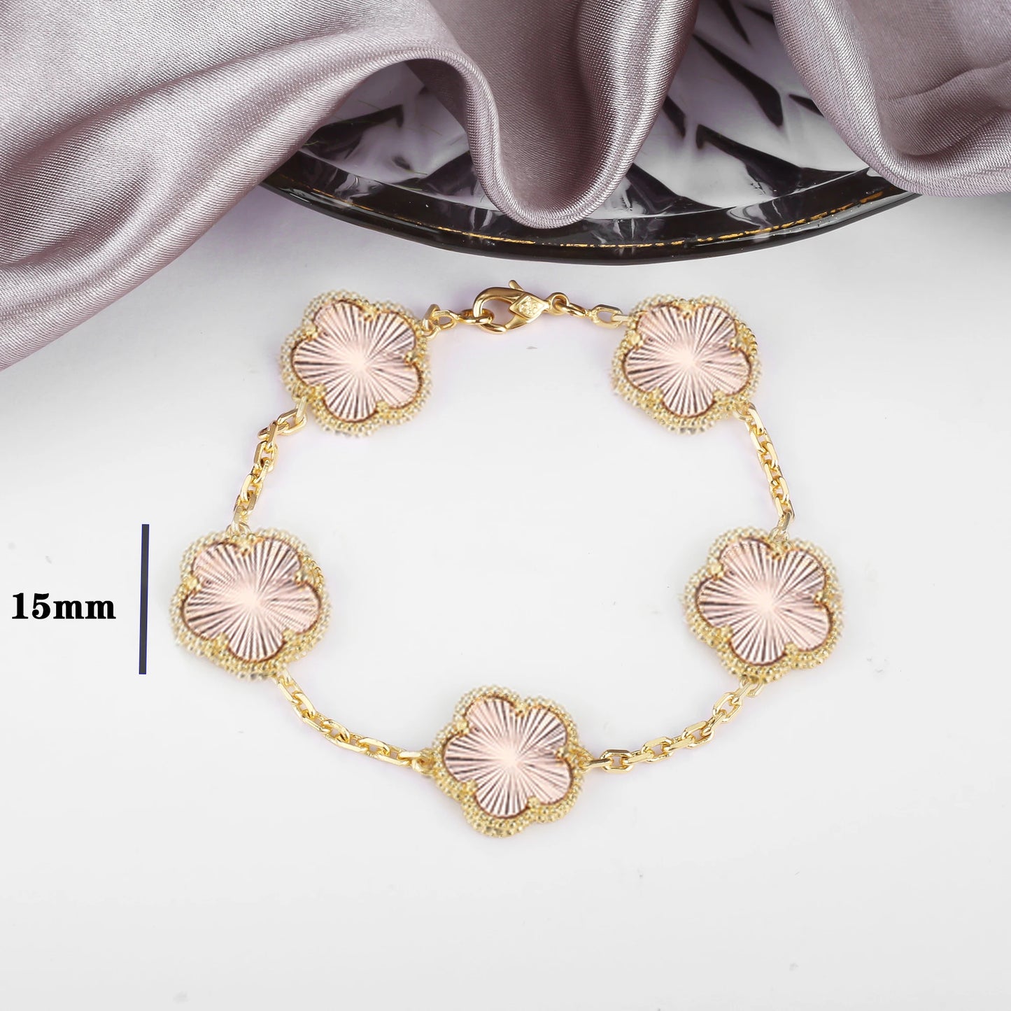 7 colors classic simple five-leaf flower pendant necklace natural stones clover Choker Chain for women party daily wear jewelry