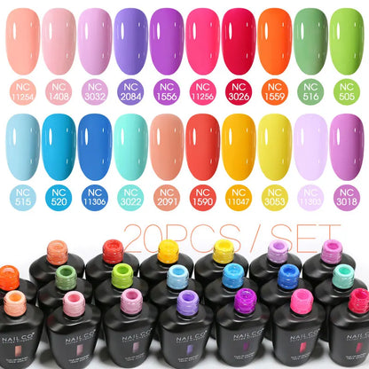 NAILCO 15ml 10/20/30pcs Nail Gel Polish 333 Colors Blue UV&LED Gel Varnish Nude Red Soak Off Semi Permanent UV Nail Gel Varnish