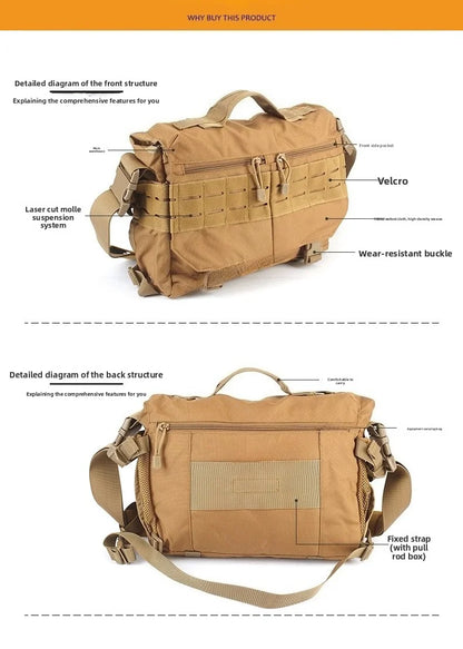 Men Postman Messenger Bag Large Capacity Laptop Crossbody Bag Casual Shoulder Commuter Work Satchel