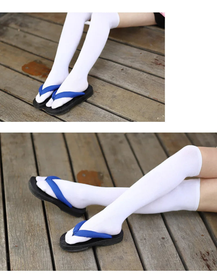 Japanese Anime Women Cosplay Geta Slippers Halloween Costume Cos Shoes Indoor Slippers Wood Clogs Summer Flip Flops Slides
