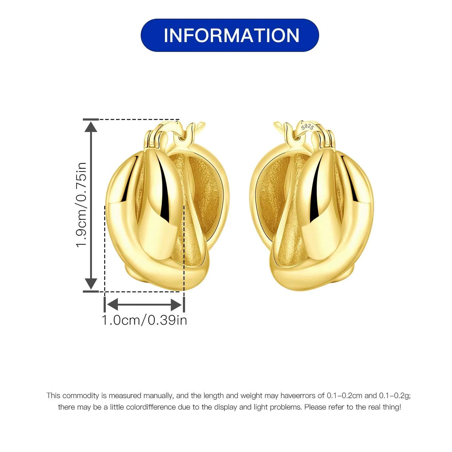 925 Sterling Silver Exquisite Multi-layer Ear Ring Jewelry Versatile Hoop Earrings For Women Jewelry Fine Birthday Party Gift