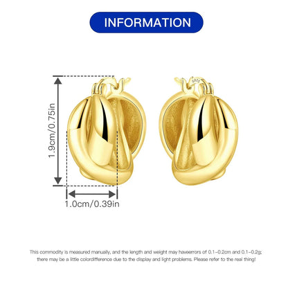 925 Sterling Silver Exquisite Multi-layer Ear Ring Jewelry Versatile Hoop Earrings For Women Jewelry Fine Birthday Party Gift