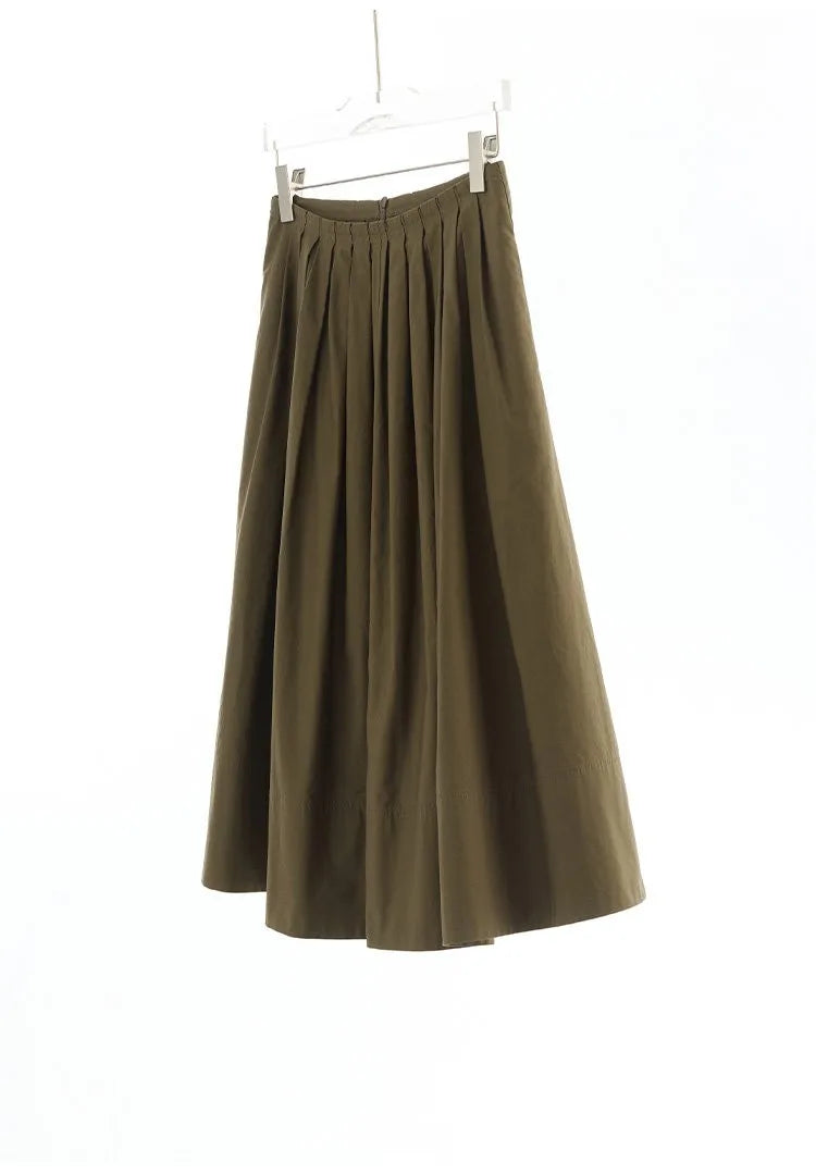 Hepburn-Style Mini Skirt~Pleated Skirt for Petite Figures, Gray-Purple 100% Cotton Umbrella Skirt, Gray A-Line Skirt, New Style for Women