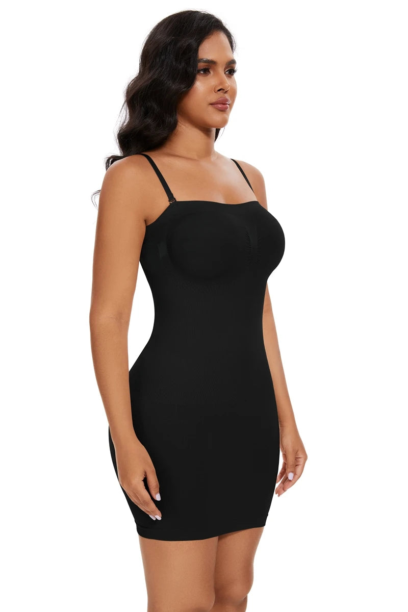 Seam-free Slips For Women Off Shoulder Under Dress Shapewear Dresses Tummy Control Skirt Body Shaping Smoother