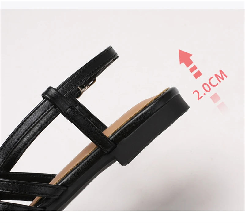 Women Roman Gladiator Flat Sandals Summer Soft Bottom Open Toe Narrow Band Weave Casual Shoes Plus Size Sandalias босоножки
