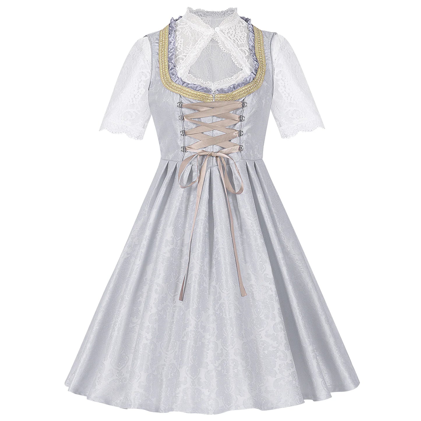 2026 German Oktoberfest Dress for Women (Includes Lingerie and Apron),Halloween and Carnival Costume,Bavarian-Style Maid Outfit