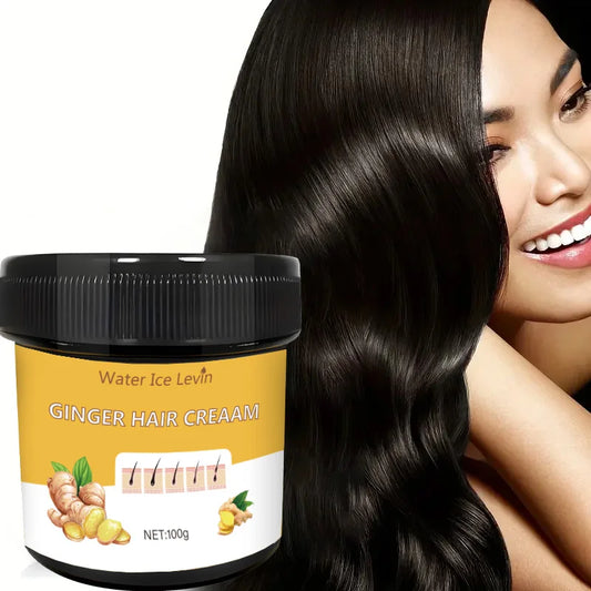 Ginger Scented Hair Cream, Moisturizing Scalp Massage Conditioner with Natural Ginger Extract, Nourishing and Soothing Dry Hair, Suitable for Normal Hair Types