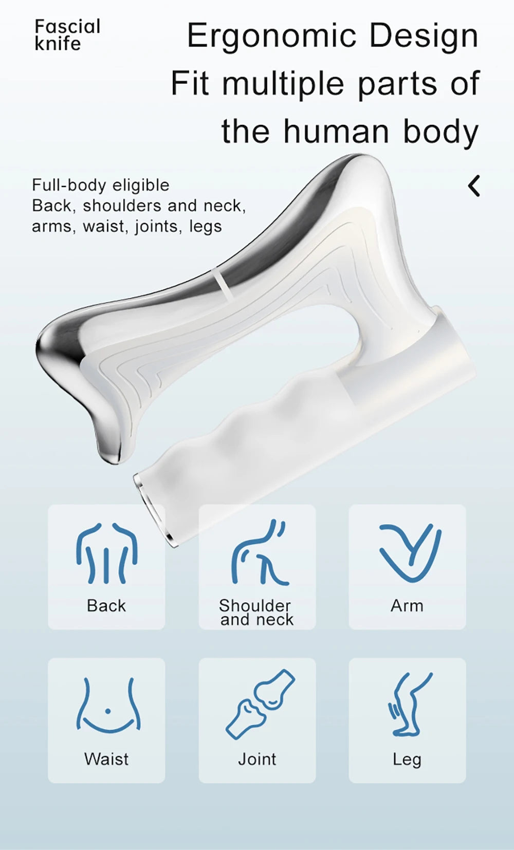 2025 New Electric Fascia Knife Vibration Body Massager Muscle Relaxation Body Lifting Hyperblade Massage Blade Tool