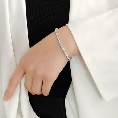 MS Jewelry 925 Sterling Silver Tennis Bracelet D Color VVS Level Moissanite Diamond Chain Bracelets Bangles Women Fine Jewelry