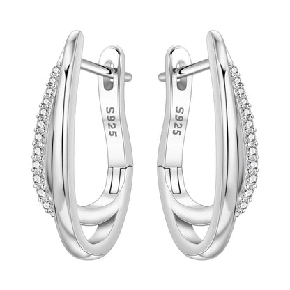 925 Sterling Silver Exquisite Multi-layer Ear Ring Jewelry Versatile Hoop Earrings For Women Jewelry Fine Birthday Party Gift