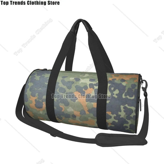 Camo Travel Bags Men Fitness Handbag Cylinder Shoulder Bag Women Large Travel Tote Luggage Bag Gym Handbags