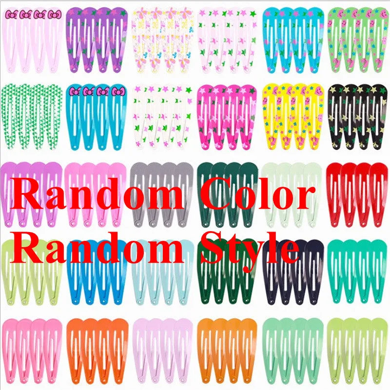 20/40Pcs Alloy Hair Accessories Children Hairpin Cartoon Animal Flower Print Dripping Hair Clips Girls Headdress Head Decoration