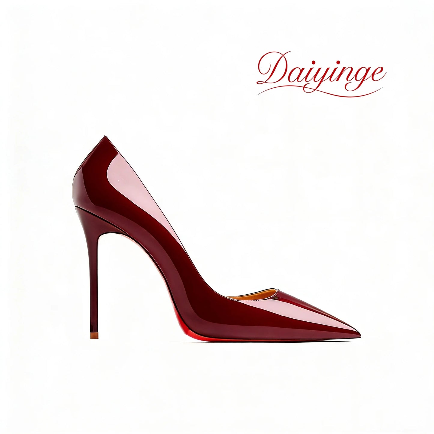High Heels For Woman 2026 Trend New Leather Luxury Red Shiny Bottom Pointed Toe Stiletto Pumps 12cm Sexy Comfortable Party Shoes