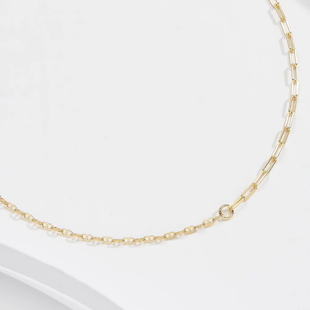 ORSA JEWELS 925 Sterling Silver Mariner Chain Anklets Fashion Women Summer 14K Gold Foot Bracelet Ankle Straps Jewelry SA24