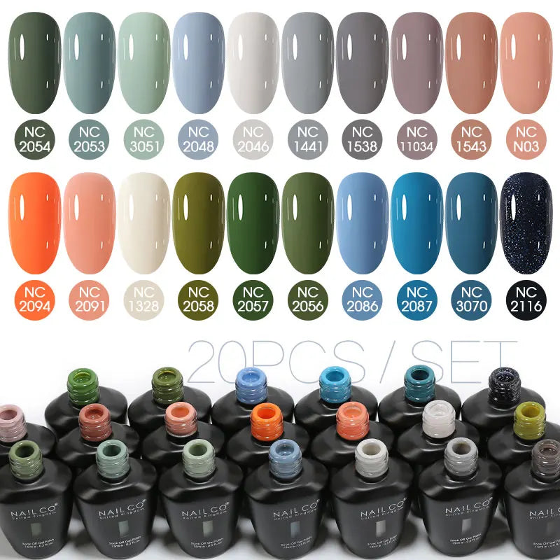 NAILCO 15ml 10/20/30pcs Nail Gel Polish 333 Colors Blue UV&LED Gel Varnish Nude Red Soak Off Semi Permanent UV Nail Gel Varnish