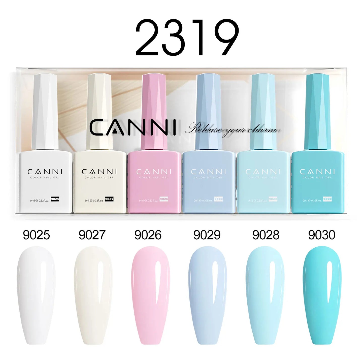 6pcs*9ml HEMA TPO FREE Nail Gel Polish CANNI Semi Permanent Jelly Pink Nude Color Gel Varnish Great Coverage UV LED Lacquer