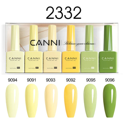 6pcs*9ml HEMA TPO FREE Nail Gel Polish CANNI Semi Permanent Jelly Pink Nude Color Gel Varnish Great Coverage UV LED Lacquer