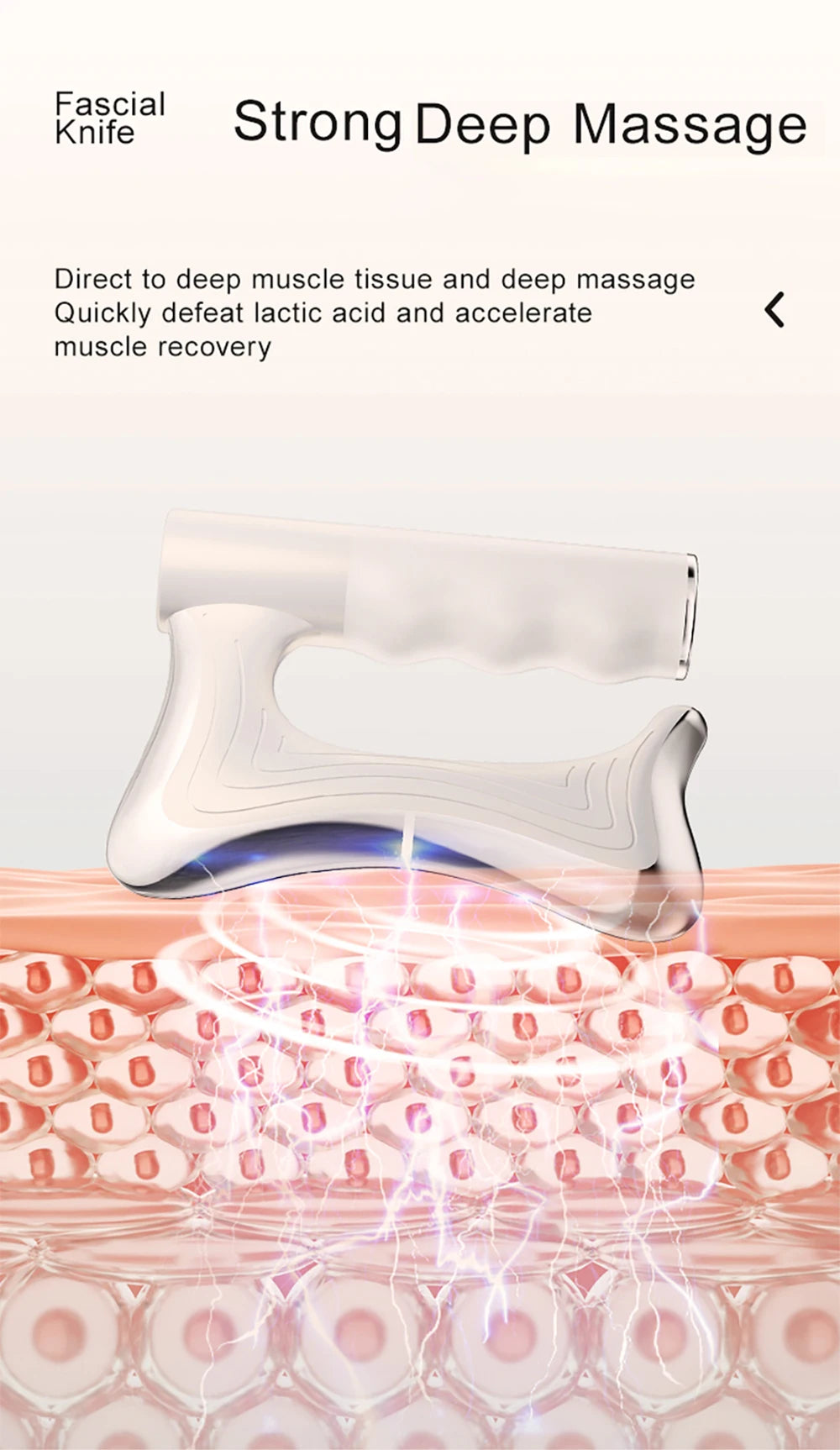 2025 New Electric Fascia Knife Vibration Body Massager Muscle Relaxation Body Lifting Hyperblade Massage Blade Tool
