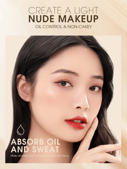 Silk Smooth Oil Control Pressed Powder Makeup Setting Powder Waterproof Long Lasting Face Powder For Flawless Matte Finish