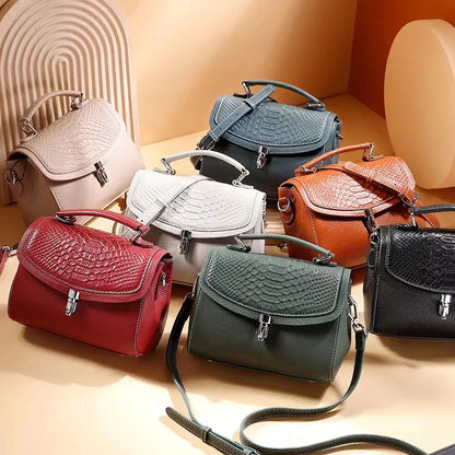 Women's Mini Bag Genuine Leather Lady Handbag Female Crocodile Pattern Crossbody Shoulder Bag Fashion Trend Small Flap Messenger