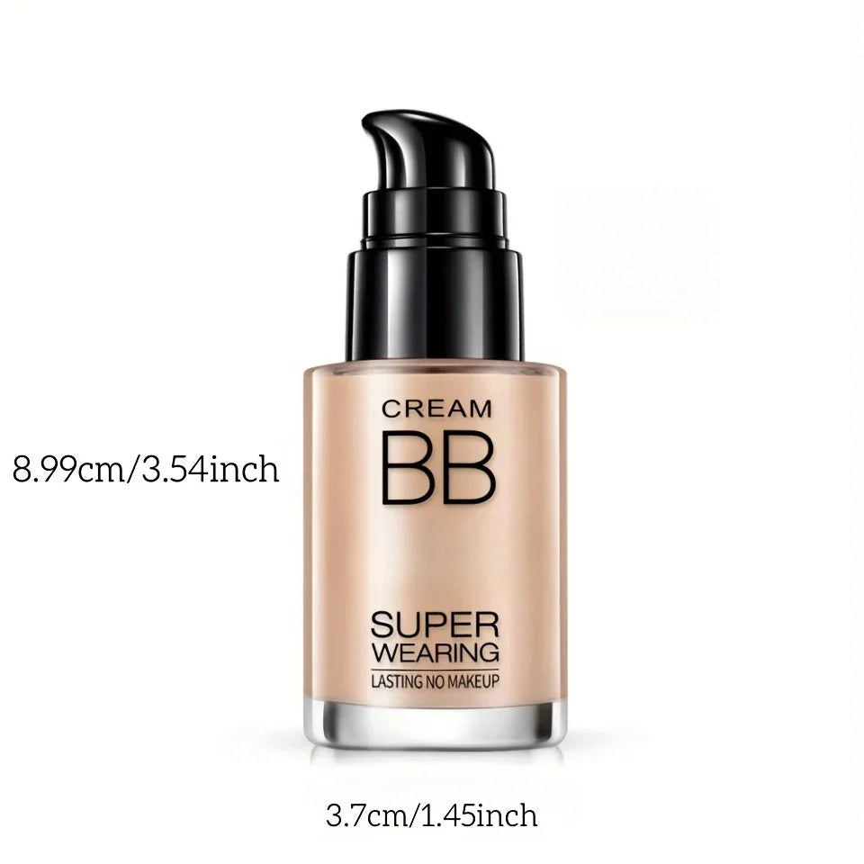 BB cream foundation (with brush) is waterproof, long-lasting, and moisturizing, suitable for all light skin tones.