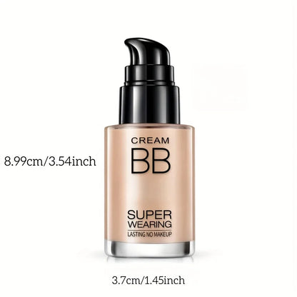 BB cream foundation (with brush) is waterproof, long-lasting, and moisturizing, suitable for all light skin tones.
