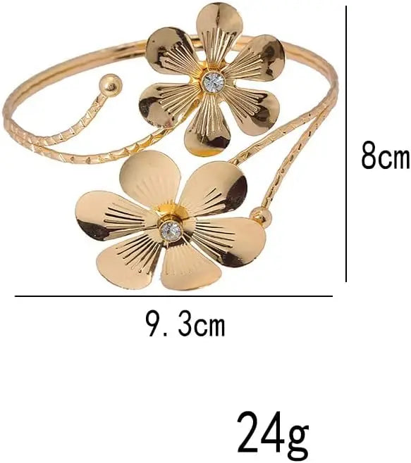 Upper Arm Bracelet Band Cuff Bangle Coil Bracelet Butterfly Flower Gold Armband Adjustable Boho Coil Swirl Armlet ArmBand