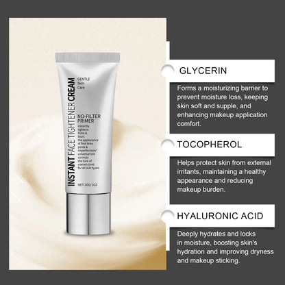 Face Tighten Cream Face Primer Moisturizer Pre-Makeup Isolation Hydrating Base Smoothing Fine Lines Firming Brightening Face Ski