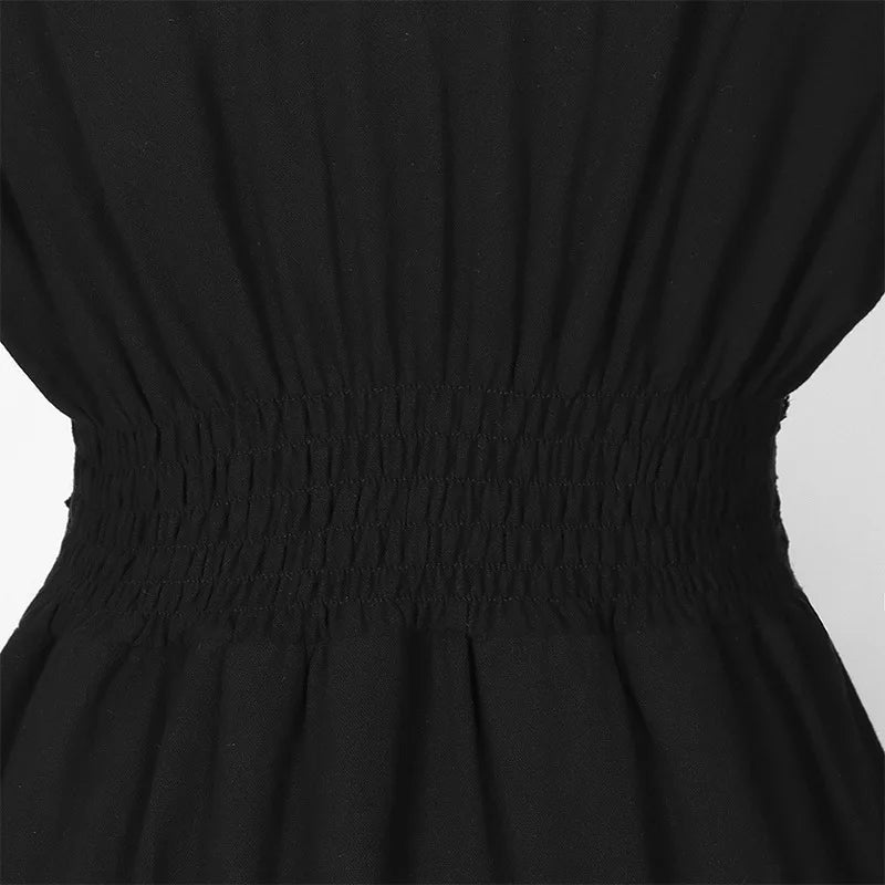 2025 New Beige Halloween/Christmas Square Neck Lace Trim Bell Sleeve Dress for Women, Halloween/Christmas COS Costumes Long Sirt